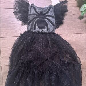 Zara Kids Black Spider Web Dress Costume
